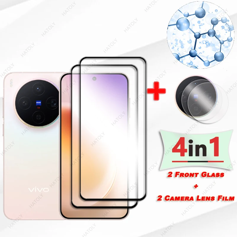 For vivo X300 Glass Screen Protector For vivo X300 5G Black Edge Protective Film Camera Lens Protector For vivo X300 Glass