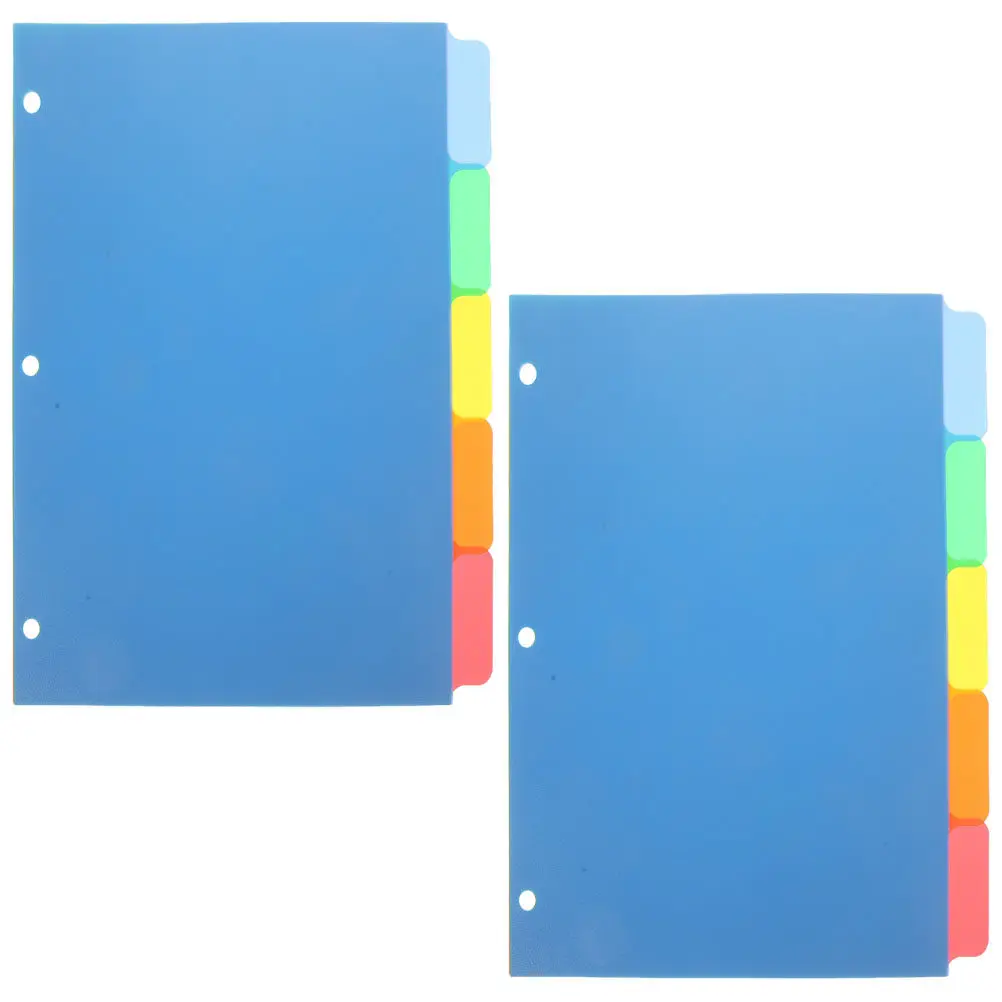 

10Pcs Classification Index Pages Colored Binder Dividers A4 Tabs Notebook Index Dividers Detachable Page Markers for Filing