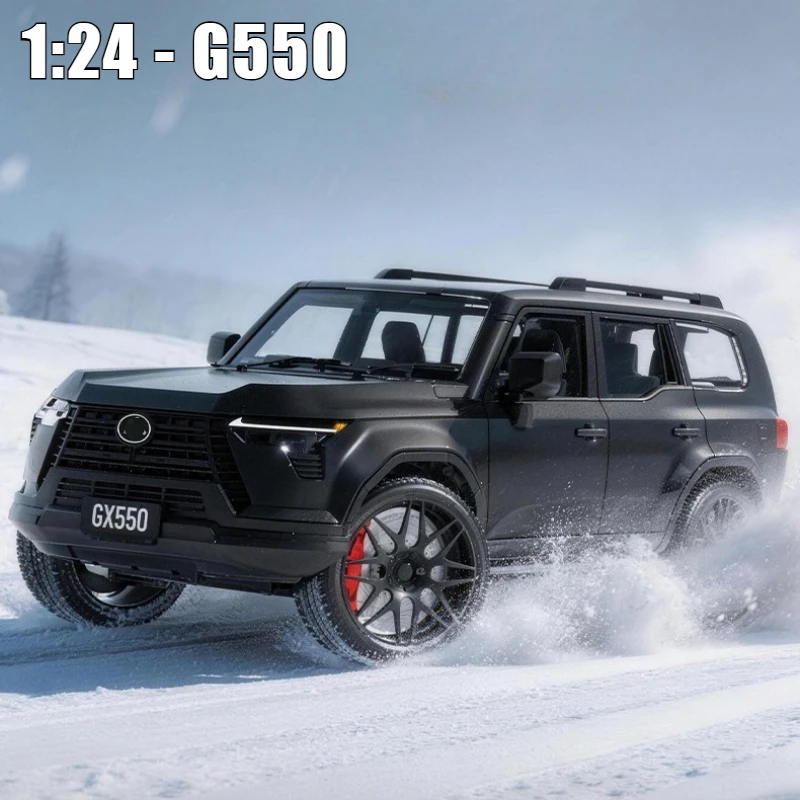 

Металлическая модель внедорожника GX550 в масштабе 1:24, со звуком и светом, коллекционная, декоративная, подарок для мальчиков, украшение для витрины