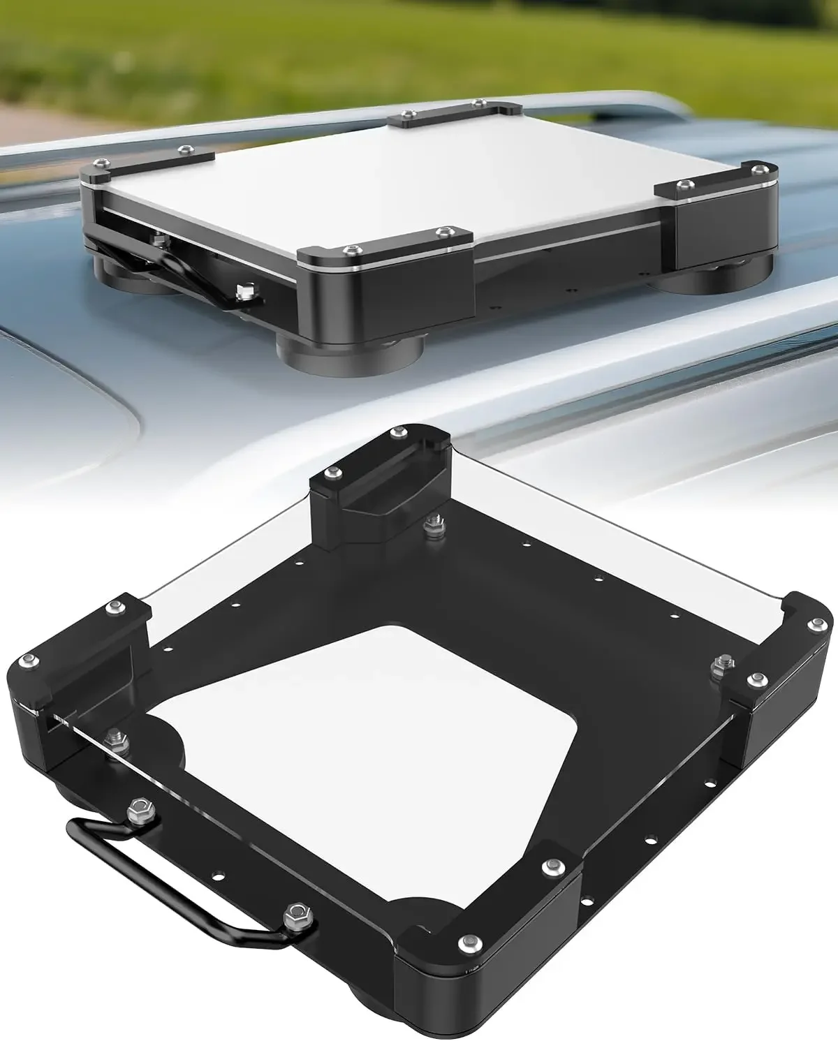 Starlink Mini Magnetic Roof Car Mount Aluminum Frame with 3.5mm Acrylic Shield Strong Magnetic Hold UV Resistant Protective