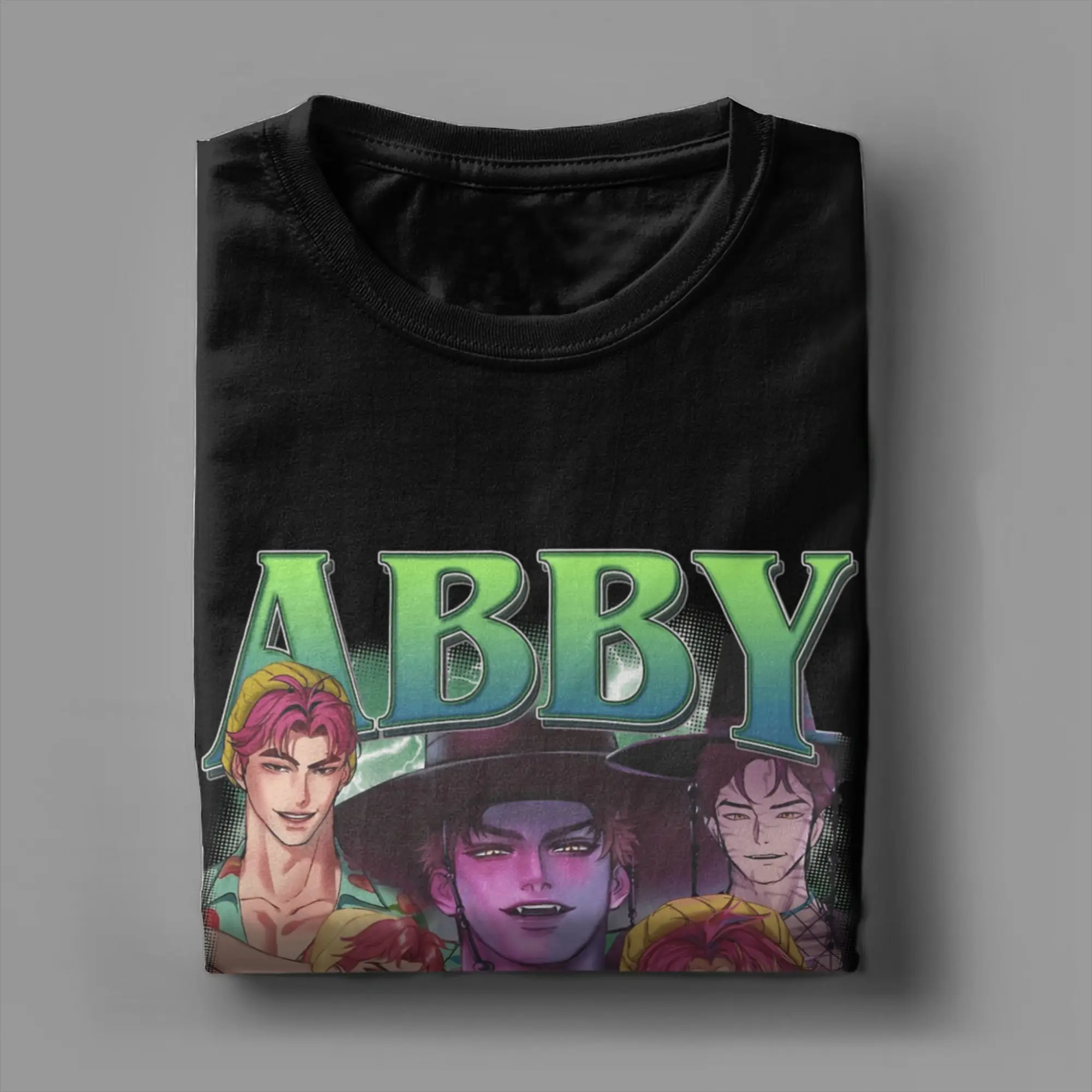 الرجال خمر آبي ساجا بنين Kpop شيطان الصيادين تي شيرت ملابس القطن الخالص رهيبة قصيرة الأكمام الجولة الرقبة تيز تي شيرت مطبوع #4