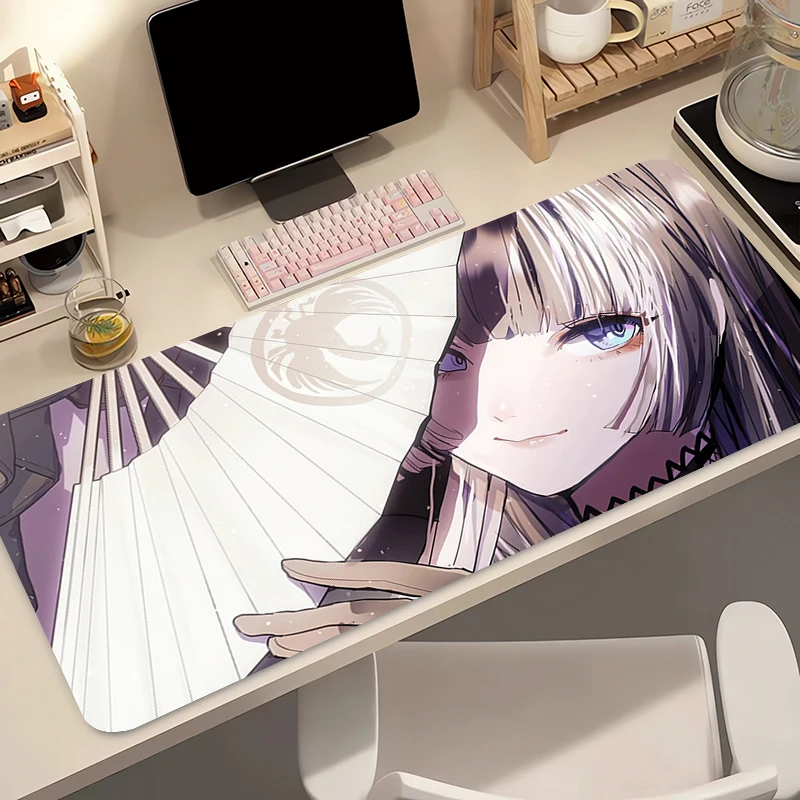 لوحة ماوس أنيمي HD طباعة ألعاب الكمبيوتر لوحة ماوس غير قابلة للانزلاق Hololive J Kufuutei Raden لوحة المفاتيح PC Kawaii فتاة مكتب ماوس حصيرة