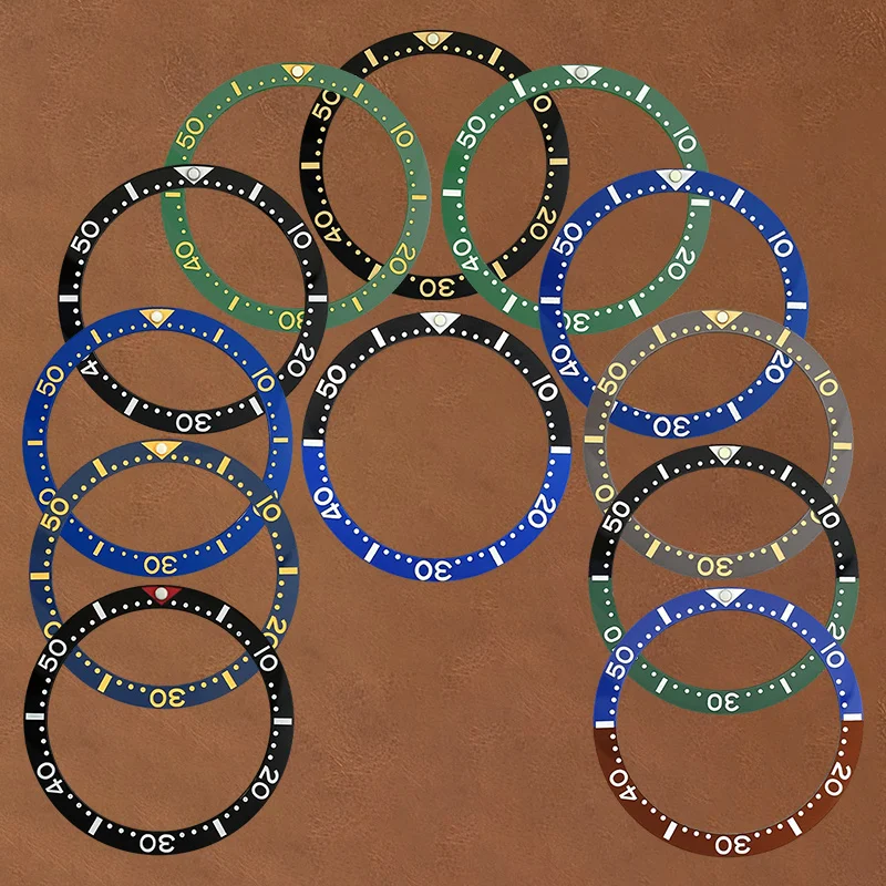 

Flat Ceramic Bezel Insert 38mm*31.5mm Watch Substitute Watch Bezel Ring Fit SKX007 SKX009 Case NH35 NH36 Movement Watch Parts