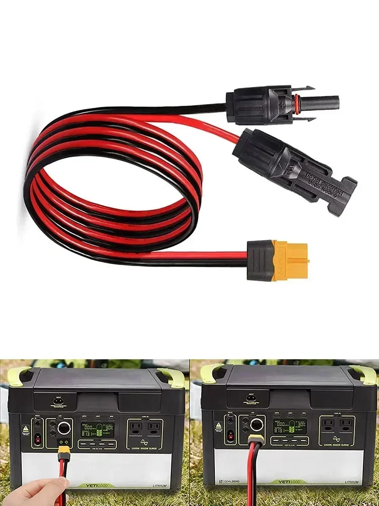 

1pcs Connecting Cable 12AWG Female Solar Panel Connection Cable Charging Cable Solar Generator Accessories Power Station