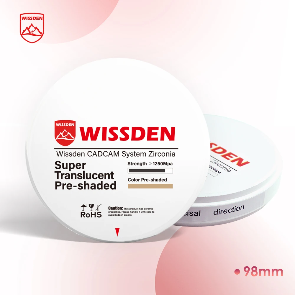 

Denture Materials 98mm Super Translucency Pre-shaded Zirconia Blocks STC Dental Lab Consumable