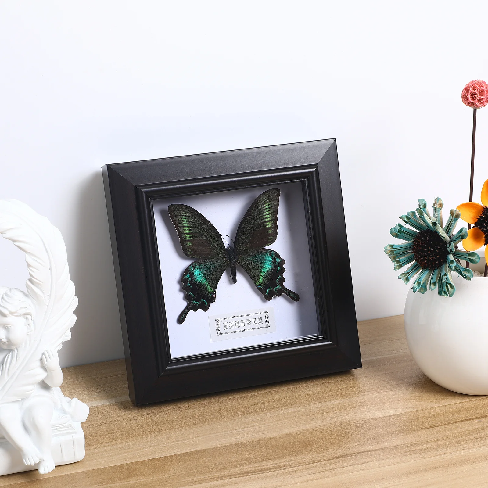 

Simulated Butterfly Specimen Handmade Display Frame Durable Wall Hanging Desktop Ornament for Decor