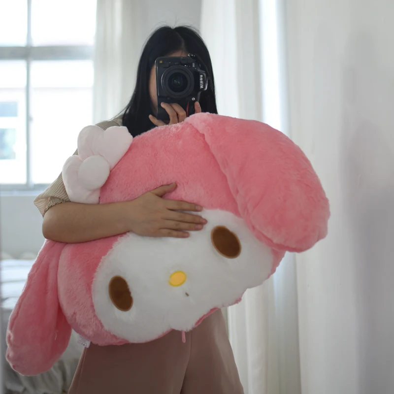 Sanrio My Melody-juguete de peluche My Melody, almohada de abrazo encantadora, cojín trasero cómodo, almohada de peluche suave, regalo de Navidad