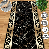 Luxury Gold Hall Corridor Carpet High End Hotel Lobby Decoration Entryway Carpets Non-slip Carpet Runner Customizable Aisle Rug