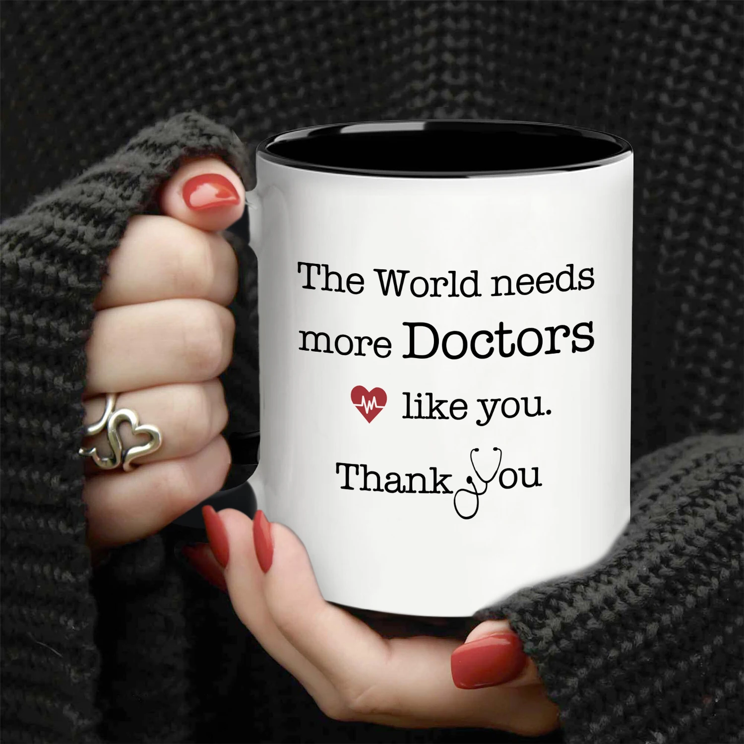 Taza de café para mujer, tazas de café, regalos de agradecimiento al médico, taza de té para médico, Taza de cerámica de 11oz, 1 ud.