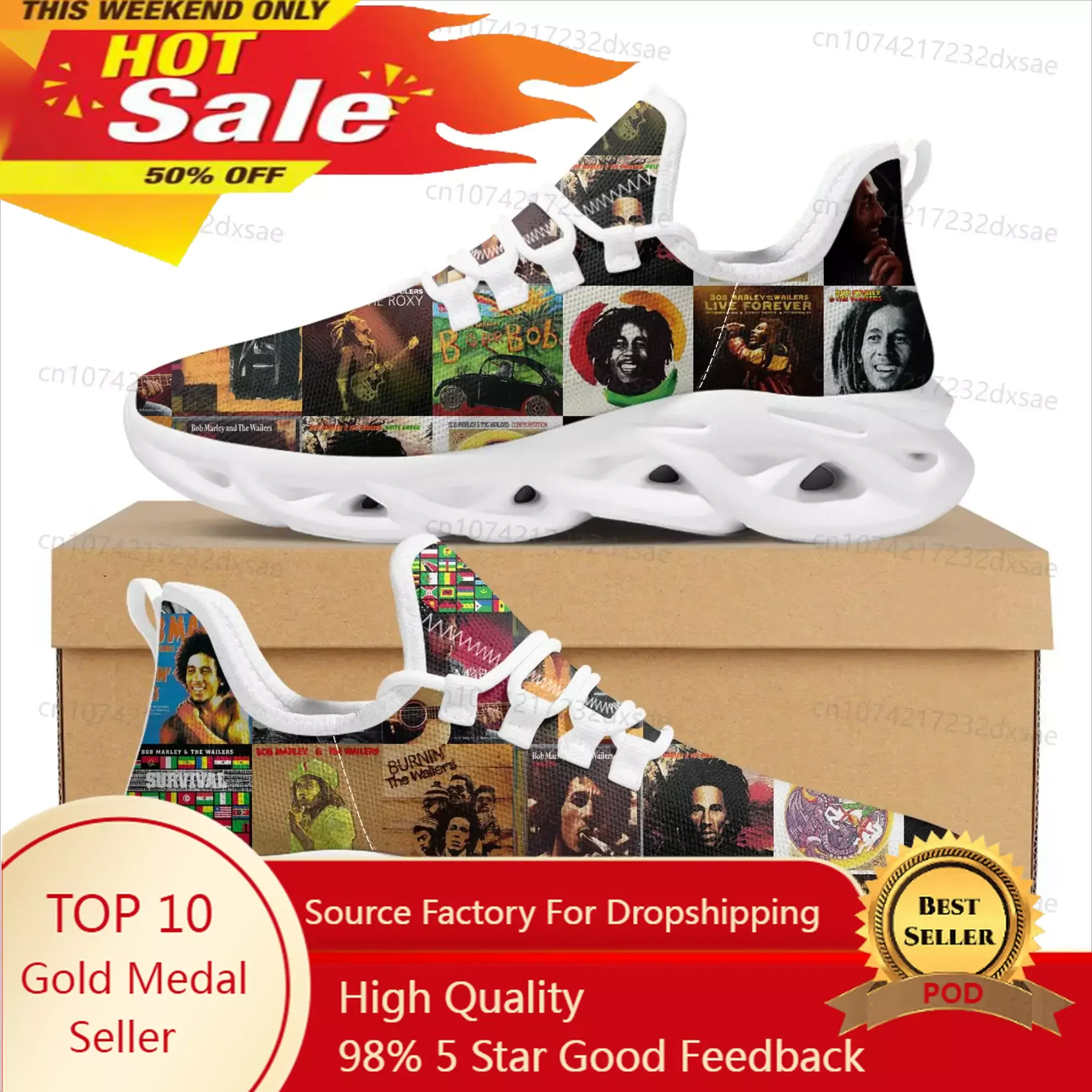 Bob Marley Reggae Rasta Rock Music Sports Shoes Mens Womens Teenager Kids Children Sneakers Custom High Quality Couple Shoes