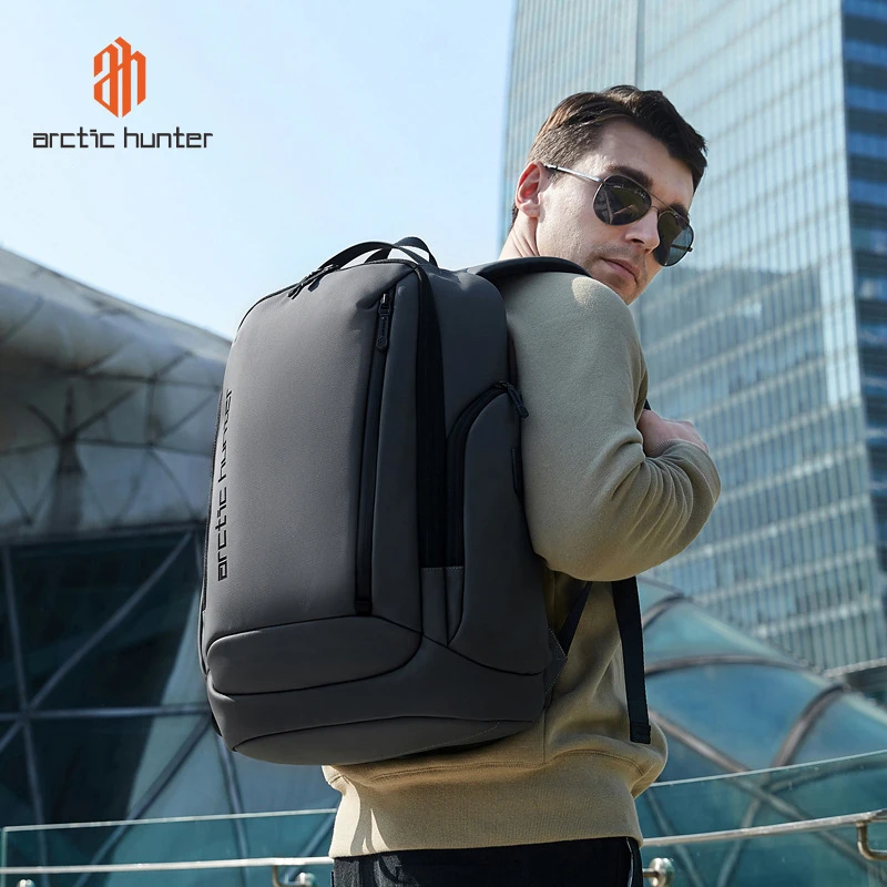 ARCTIC HUNTER 2023 New Men\'s Business Travel Bag Large Capacity USB15.6 Laptop Bag Multi Functional Casual High Quality Backpack