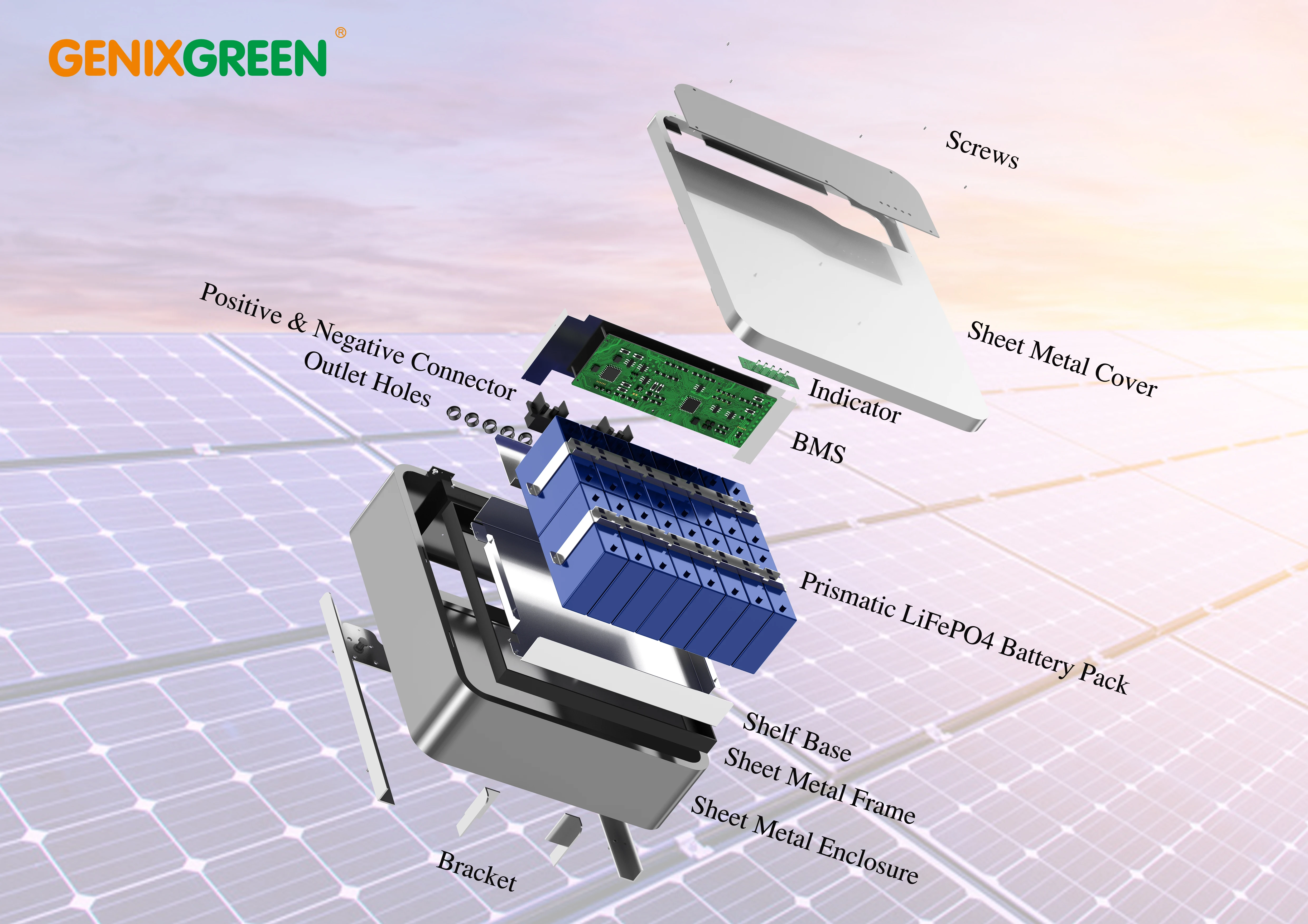 YYHC Wall Mounted Battery LifePO4 Prismtic Cells Assembling Works With Deye Hybrid Inverter 48V 100Ah 5KWH Powerwall