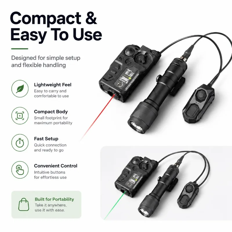 Green Infrared Laser Stable Emission RAID‑X Tail Control Light Shift Adjustable Bright Durable Hobby Spare Parts