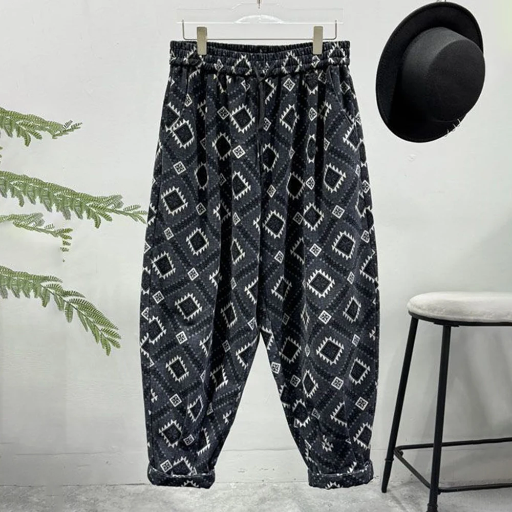 

Mens pants Diamond-Shaped Light Breathable Casual Pants Summer Daily Versatile Youth Harem Leggings Men'S Clothing 2025 New
