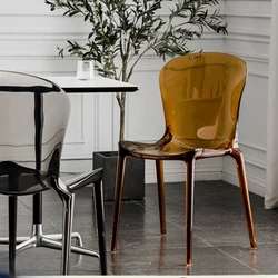 Clear Plastic Dining Chairs Nordic Acrylic Desk Dining Chairs Living Room Designer Sillas De Comedor Cadeira Kitchen Furniture