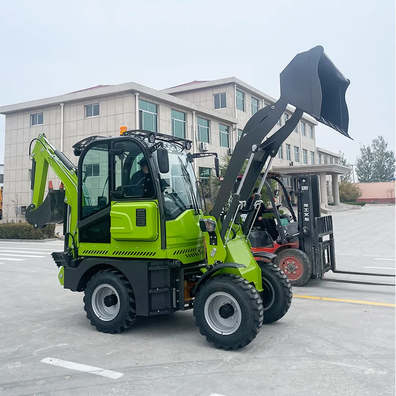 Chinesischer Baggerlader 4x4 EPA Euro5 Diesel Mini Baggerlader Bagger Kleiner Gelenklader