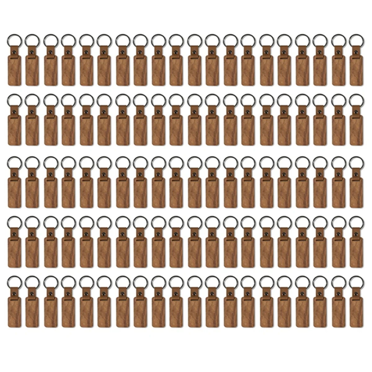 

EYFL-100Pcs Заготовки Деревянный Брелок Деревянные Бирки Заготовки Деревянный Брелок Прямоугольный Деревянный Брелок