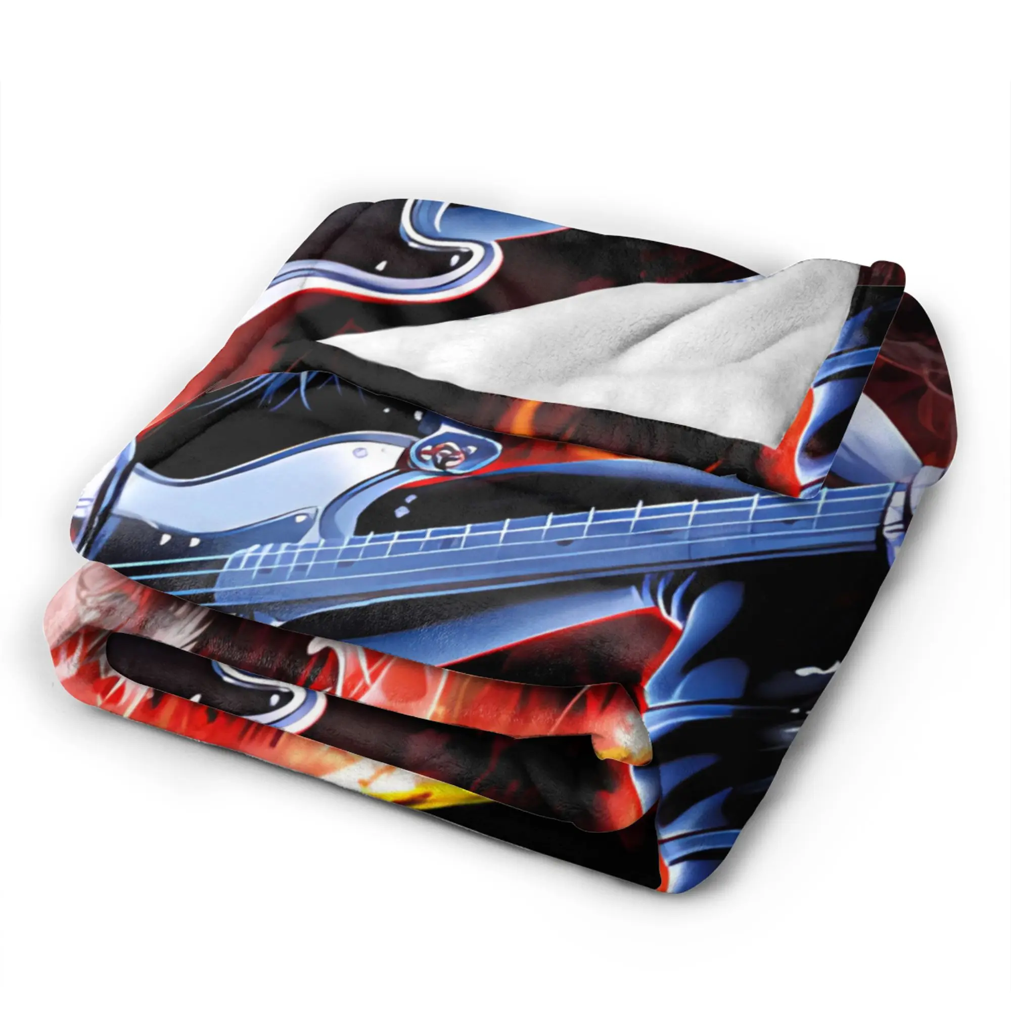 Warm Soft Blanket Girls Boys Decorative I-Iron-Maidens Music Art Throw Blanket  Flannel Bedspread For Couch Bed Sofa Bed Cover