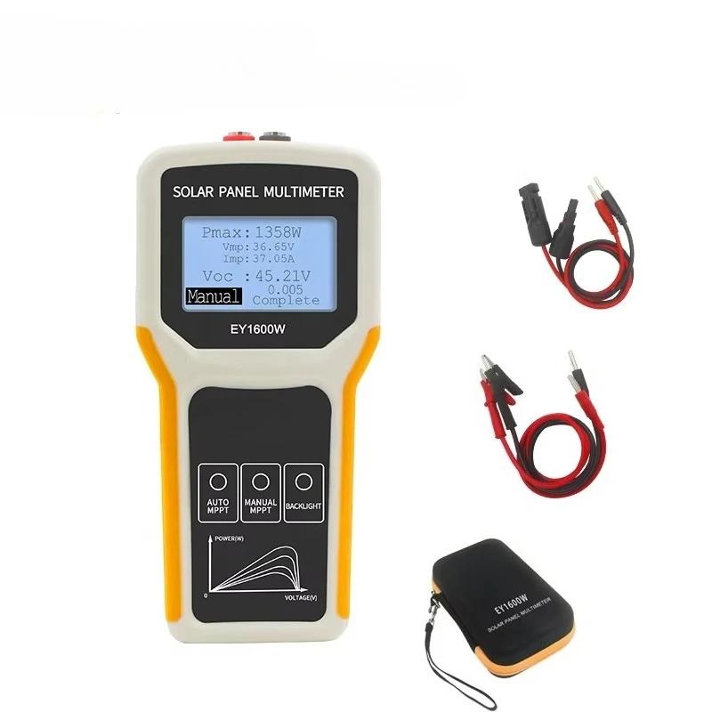 

EY1600W LCD MPPT Solar Panel Multimeter Solar Panel Tester Smart Current Tester Voltage Tester Digital Power PV Meter VOC