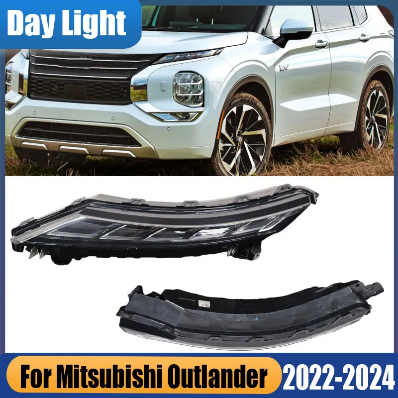 For Mitsubishi Outlander 2022 2023 2024 Auto LED Front Bumper Headlamp Turn Signal Lamp Daytime Rnning Light Car Light Assembly