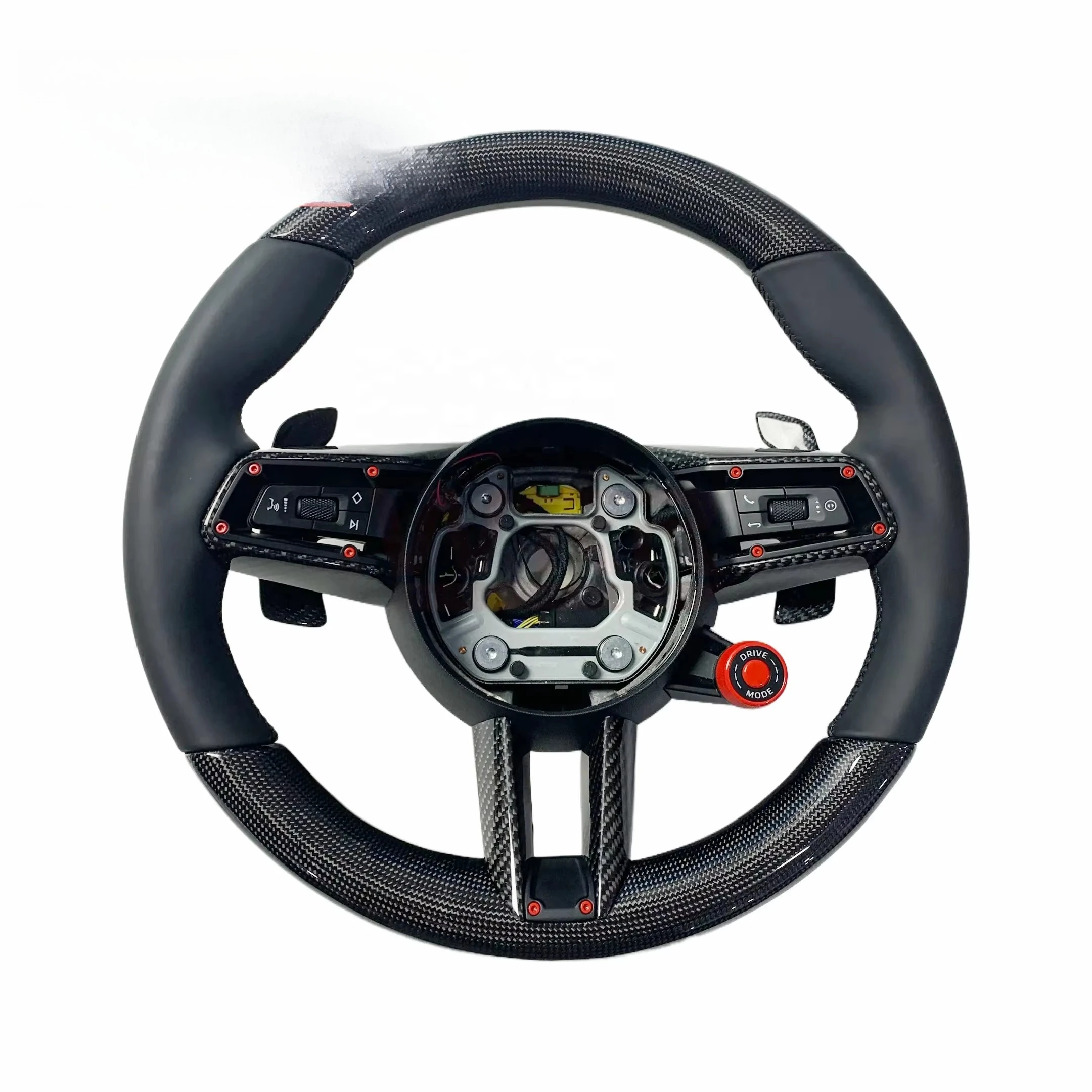 Black Leather Carbon Fiber Steering Wheel for Panamera Cayenne Macan 718 911 918 997 991 970 971