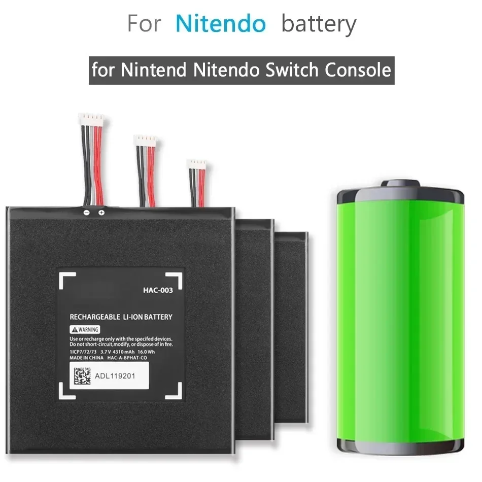 New for HAC-003 4310mAh 3.7V  Rechargeable Battery Replacement for Nintendo Switch  Game Console Internal Battery