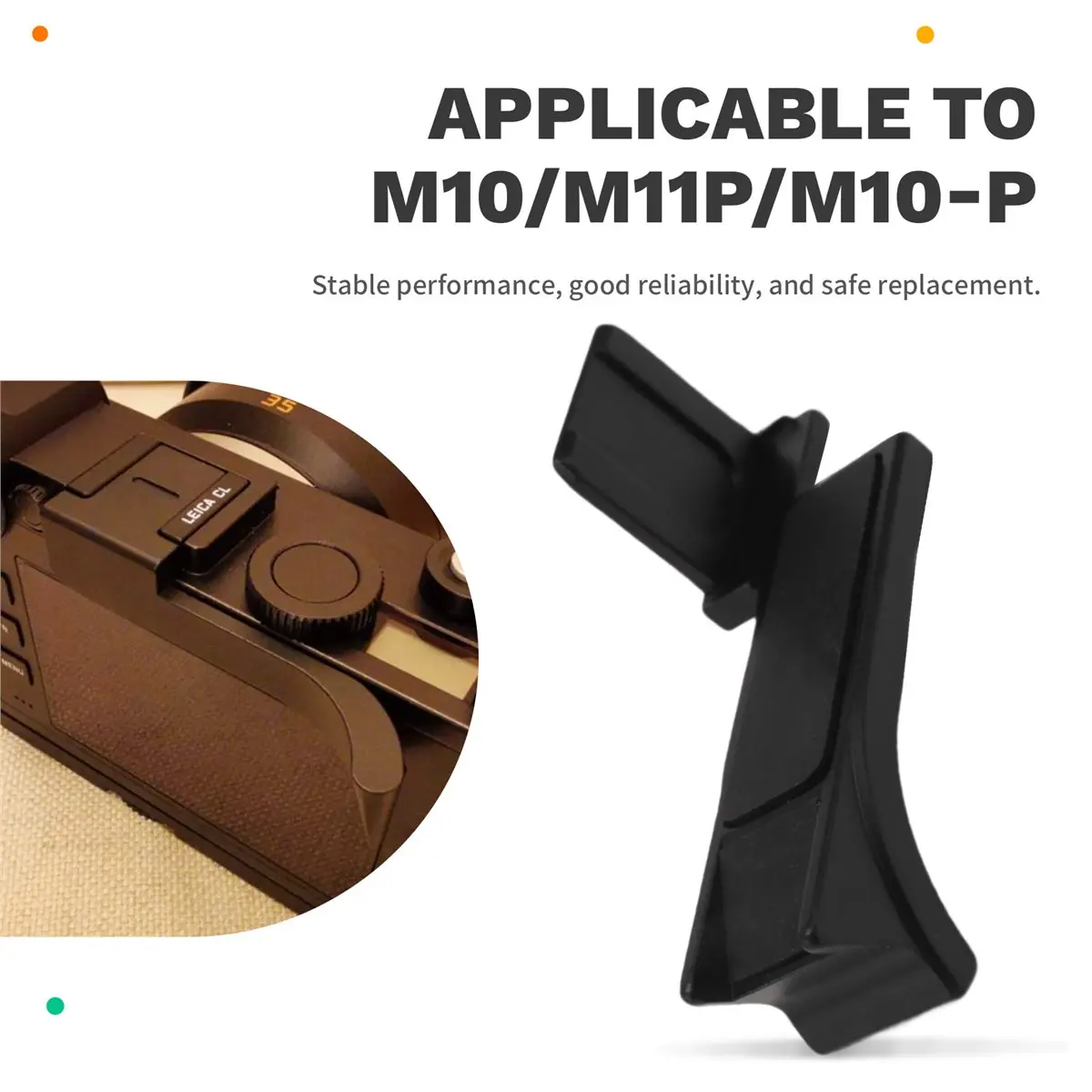A14M For Thumb Up Grip Camera Mount Thumb Up Grip Hot Shoe for M10/M11P/M10-P M11 Accessories Black