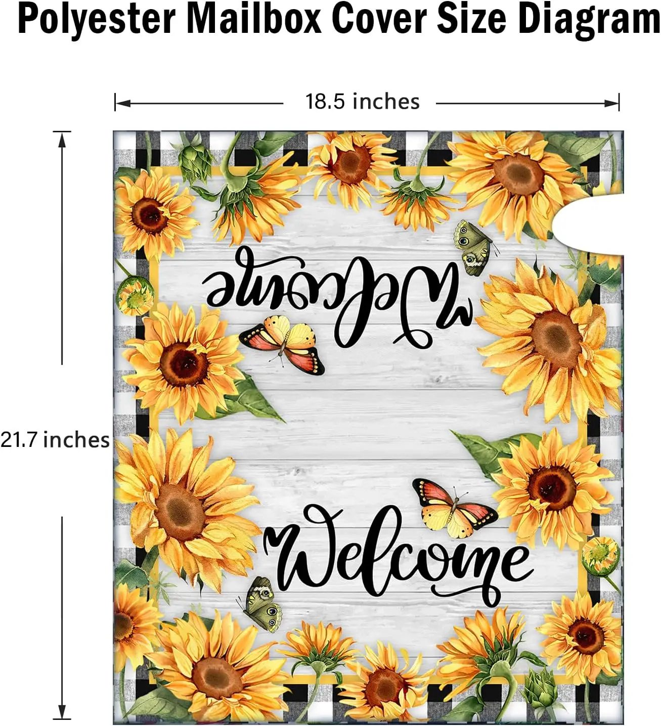 Spring Summer Welcome Mailbox Cover Magnetic Standard 21