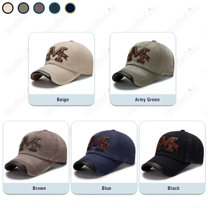 Unisex New Imitation Old Washable 3D Letter Embroidery Cotton Soft Top Baseball Cap