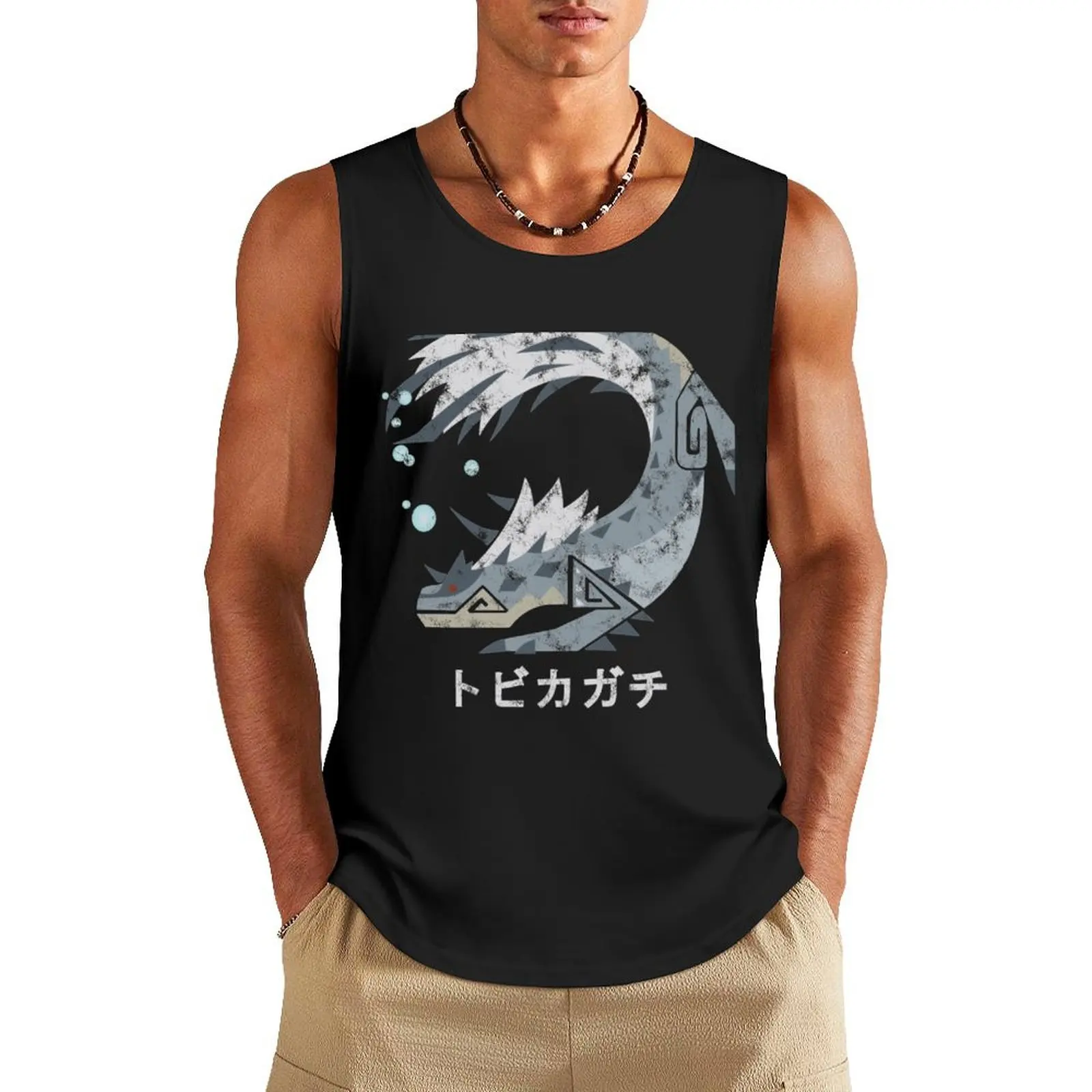 

Monster Hunter World Tobi-Kadachi Kanji Icon Tank Top gym accessories man anime sleeveless tshirts for men vests for men