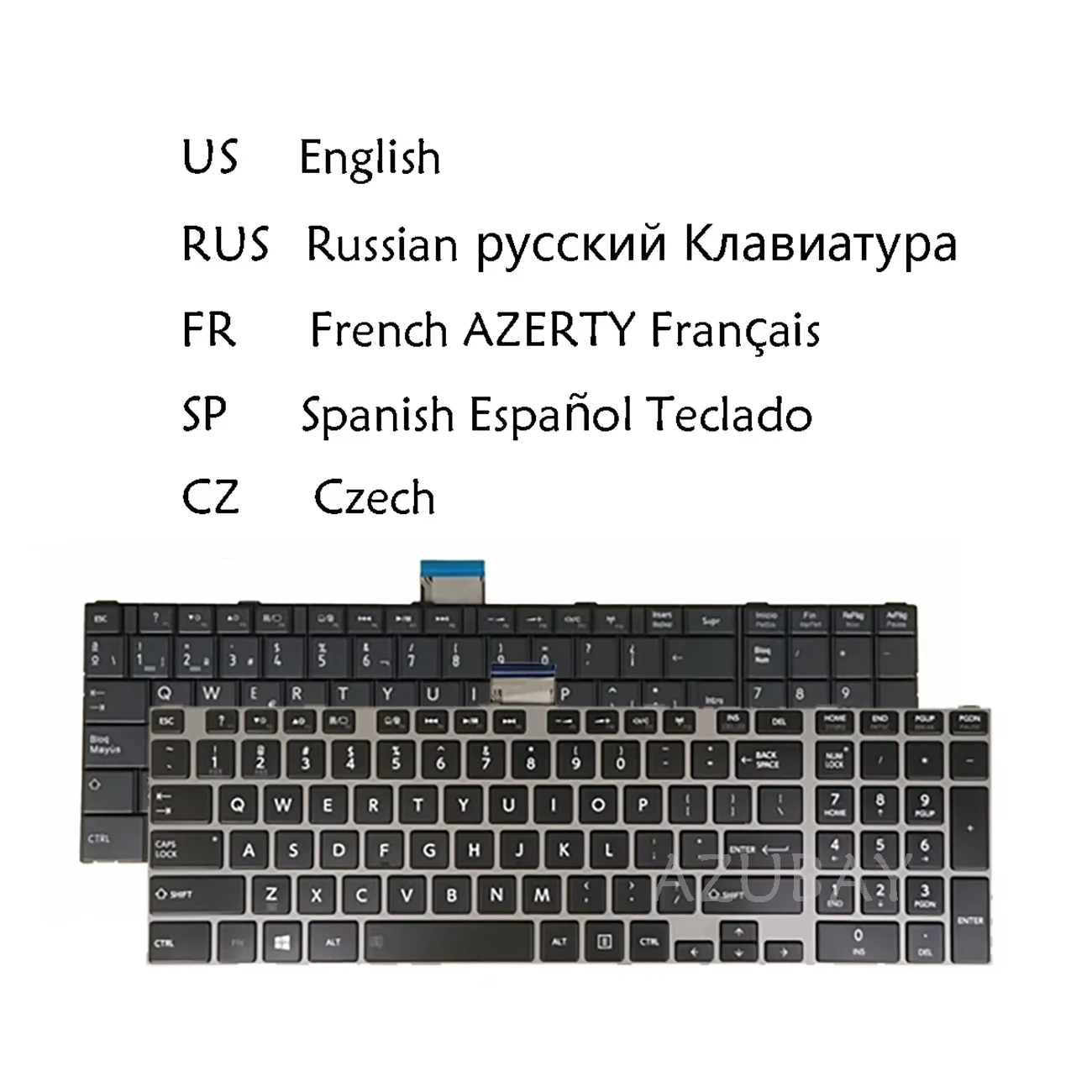 US Russian French Spanish Czech Keyboard for Toshiba Satellite L870 L870D L875 L875D L950 L950D L955 L955D L970 L970D L975 L975D