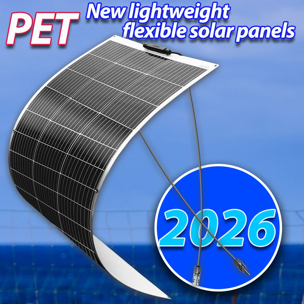 12V Flexible Solar Panel 100W 80W 70W Bendable Waterproof Photovoltaic Panel Monocrystalline Best Solar Panel RV