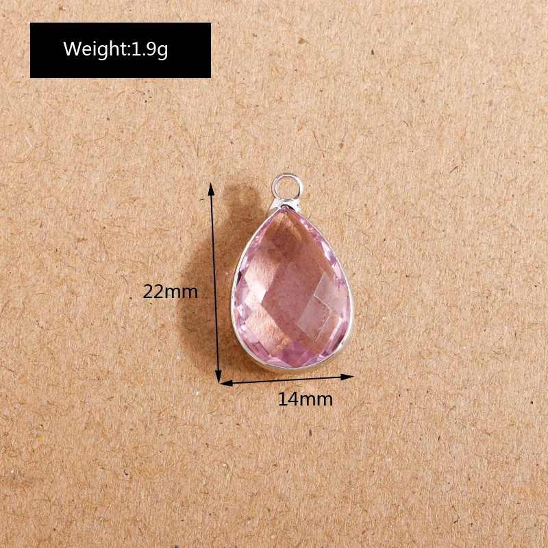 10pcs 22*14mm Amazing Water Drop Crystal Charms Pendants for Jewelry Making Earrings Necklace Bracelet DIY Accessories Supplies