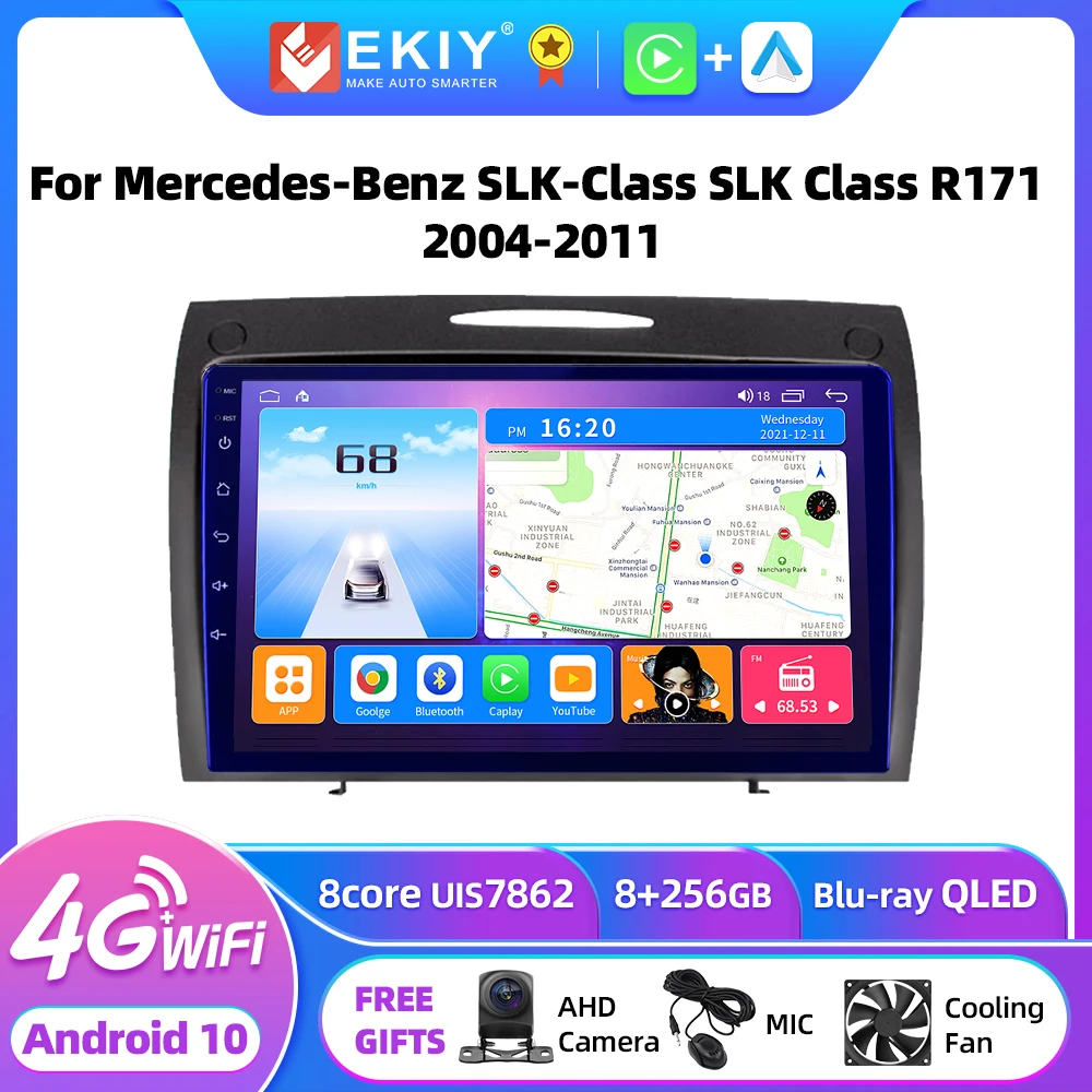 

EKIY T7 Android 10 For Mercedes-Benz SLK-Class SLK Class R171 2004 - 2011 Car Radio Video Multimedia Player GPS Carplay 2DIN DVD