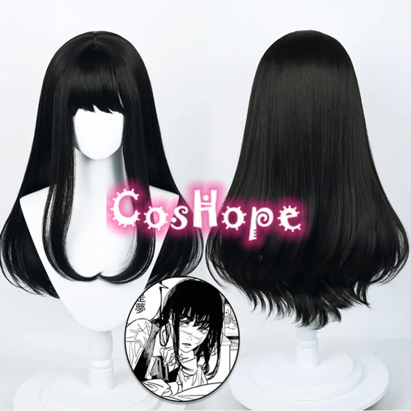 Anime Asa Mitaka Cosplay Wig 65cm Long Straight Black Wig Cosplay Anime Cosplay Wigs Heat Resistant Synthetic Wigs