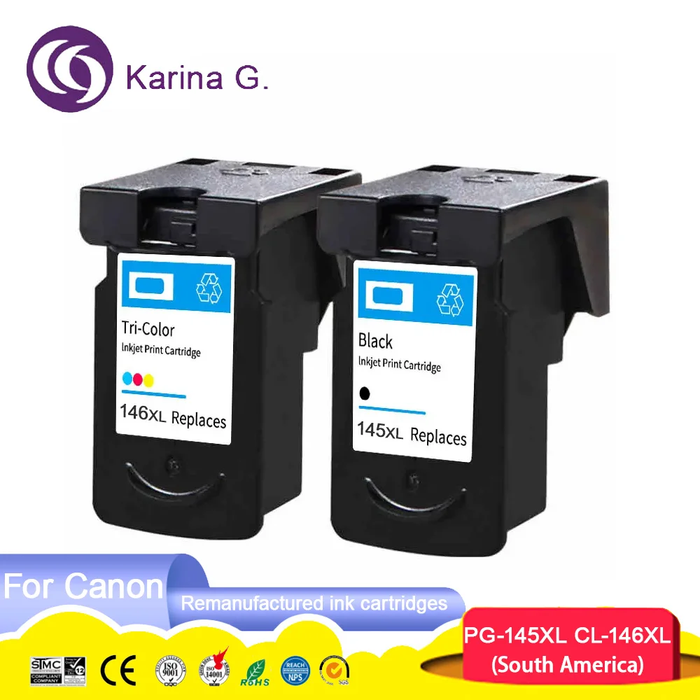 

PG 145 CL 146 PG145 CL146 PG-145 CL-146 PG145XL CL146XL Восстановленный черный струйный картридж для принтера Canon Pixma MG2410