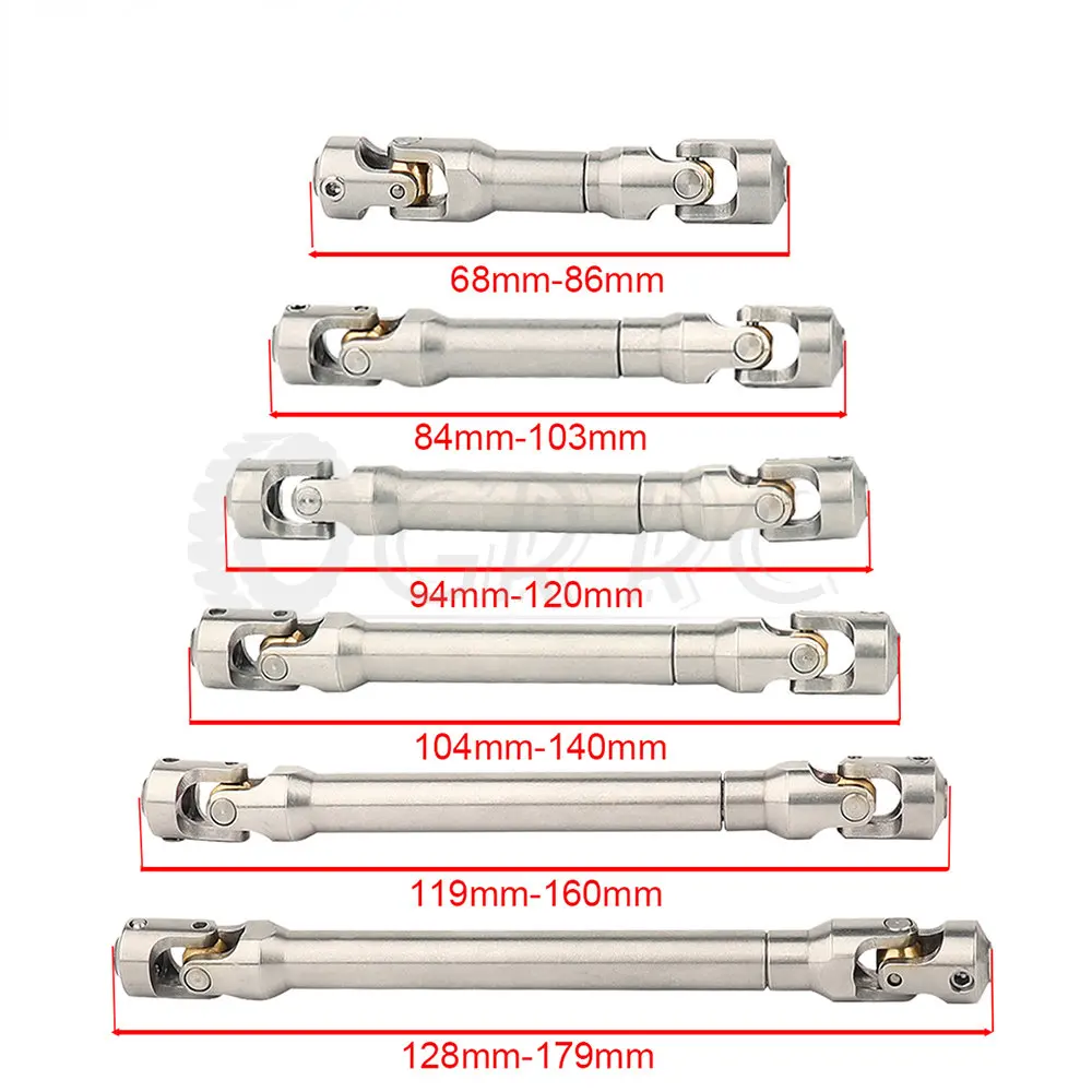 Stainless Steel Heavy-Duty Drive Shaft for 1/10 RC Car Crawler Axial SCX10 90046 AXI03007 TRX4 Redcat Gen8 Upgraded Parts