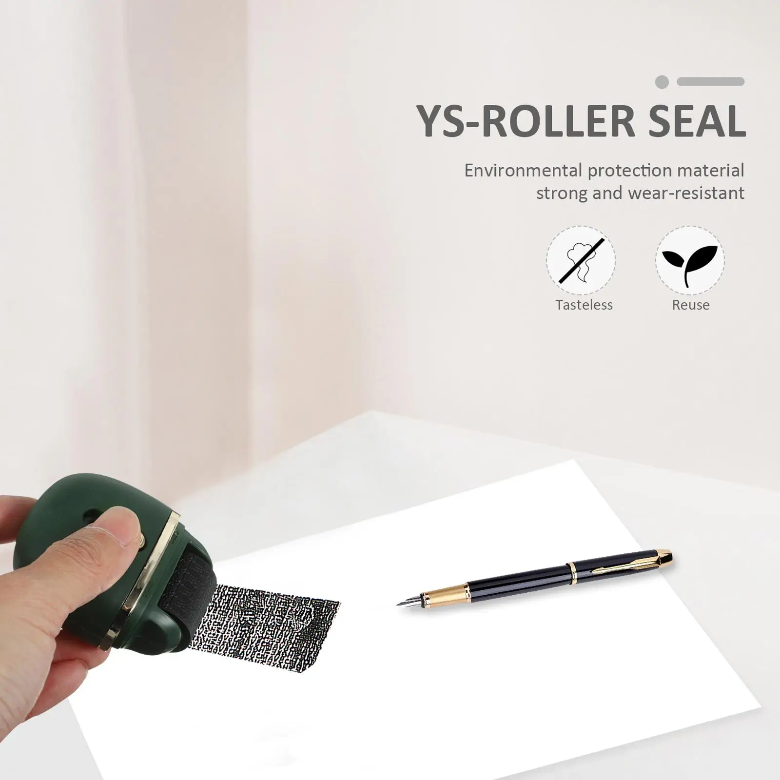 Stamp Roller Easy to Carry Identity Protection Slim Light Weight Security Address Blackout Plastic Portable
