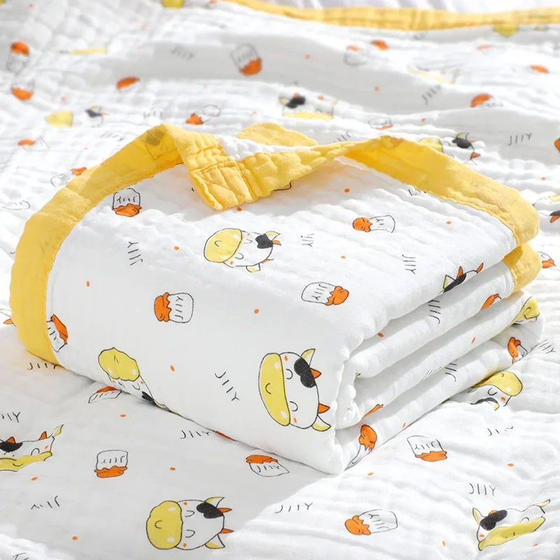 Baby Bath Towel 6-layer 100% Cotton Super Soft Gauze Newborn Is Covered By Children Blanket Four Seasons Chil 110*110cm
