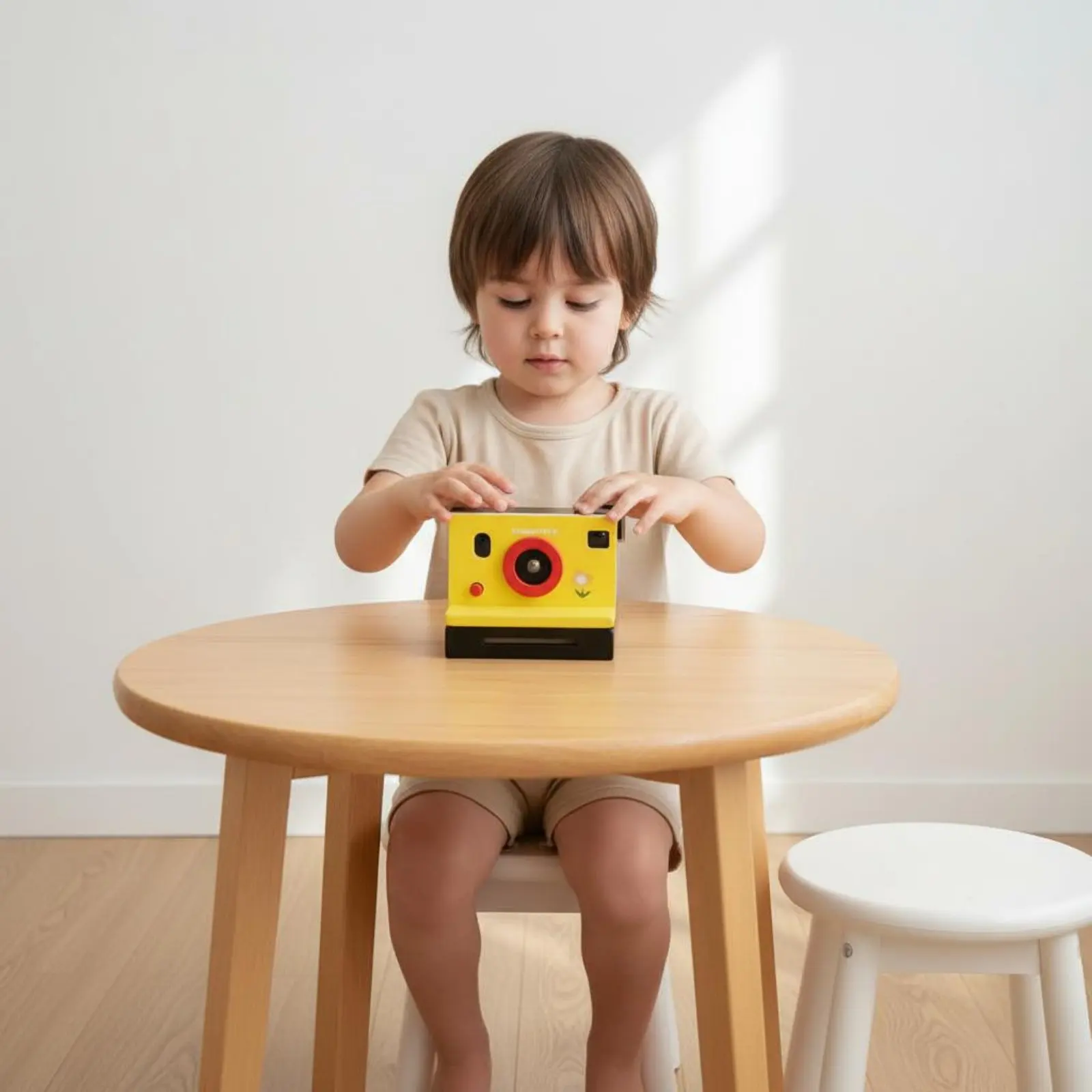 Retro Wooden Camera Toy Early Education Wooden Toy Camera Pretend Play Educational for Preschoolers