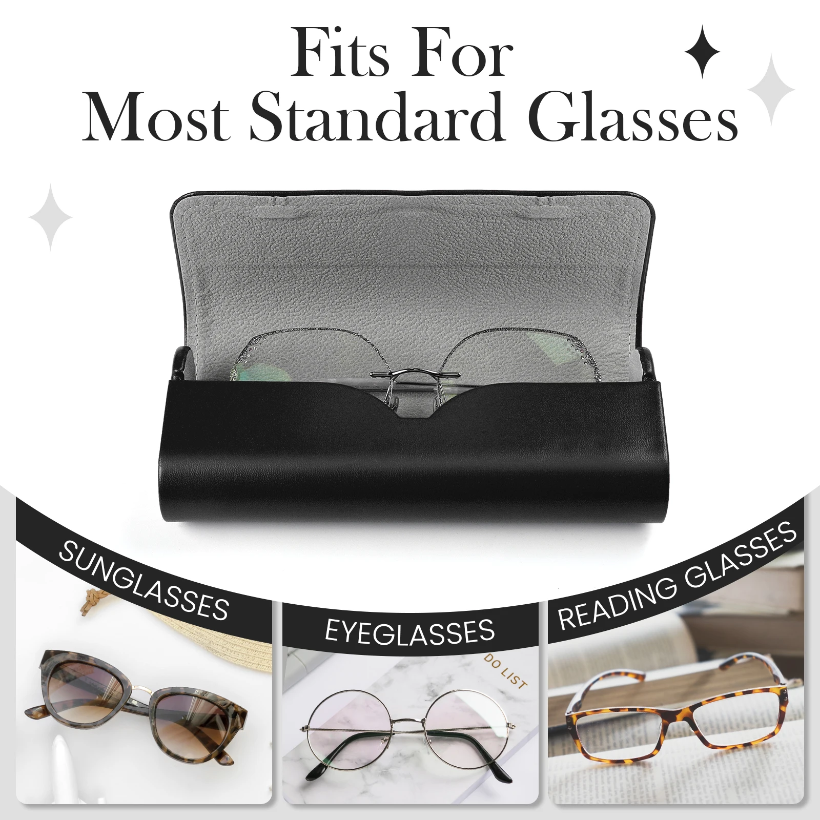 Vintage PU-Leder Brillenetui Robustes 3D-Brillenhalter Brillenaufbewahrungsbox Persönlichkeit Kurzsichtigkeit Sonnenbrillenbehälter Geschenk – Detail 32