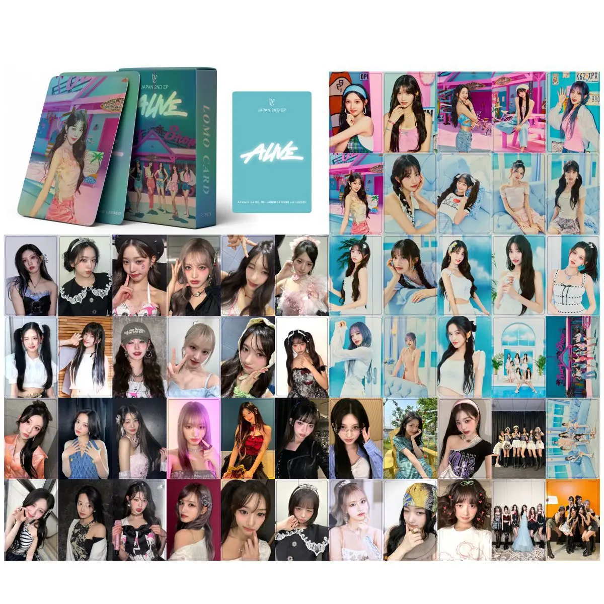 Imagem -03 - Ive Jangwonyoung Photo Print Card Álbum Cartões Lomo Presente para os Fãs Rei Liz Wonyoung Novo 55 Pcs