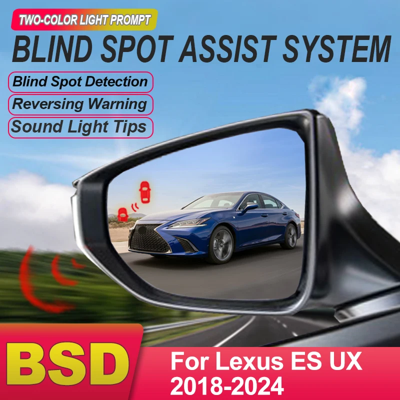 Car Mirror Blind Spot Monitoring System BSD BSA BSM 24GHZ Rear Radar Lane Change Assist Rear Sensor For Lexus ES UX 2018 to 2024