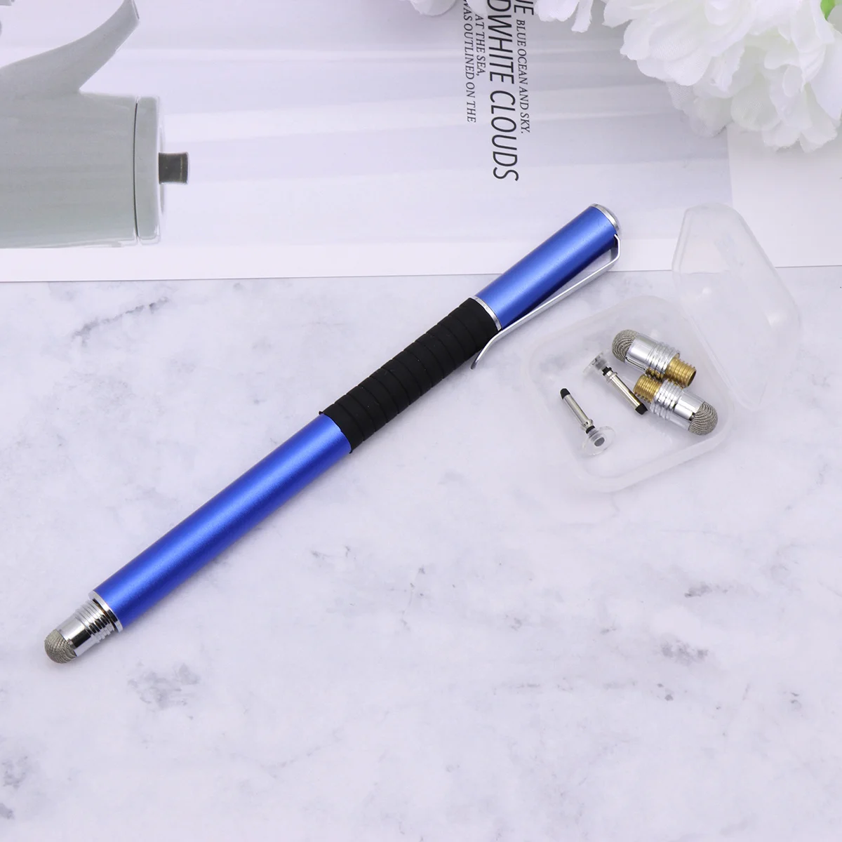 

5 шт., набор емкостных стилусов, металлический дизайн с двумя наконечниками премиум-класса, сменные силиконовые и вязаные насадки из волокна для планшетных смартфонов