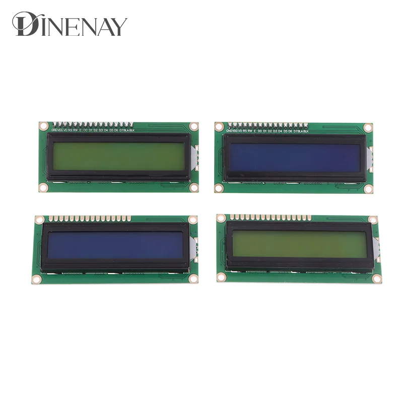 Lcd1602 1602 Lcd Module Blauw/Geel Groen Scherm 16X2 Karakter Lcd-Scherm Pcf 8574T Pcf8574 Iic I2c Interface 5V Voor Arduino