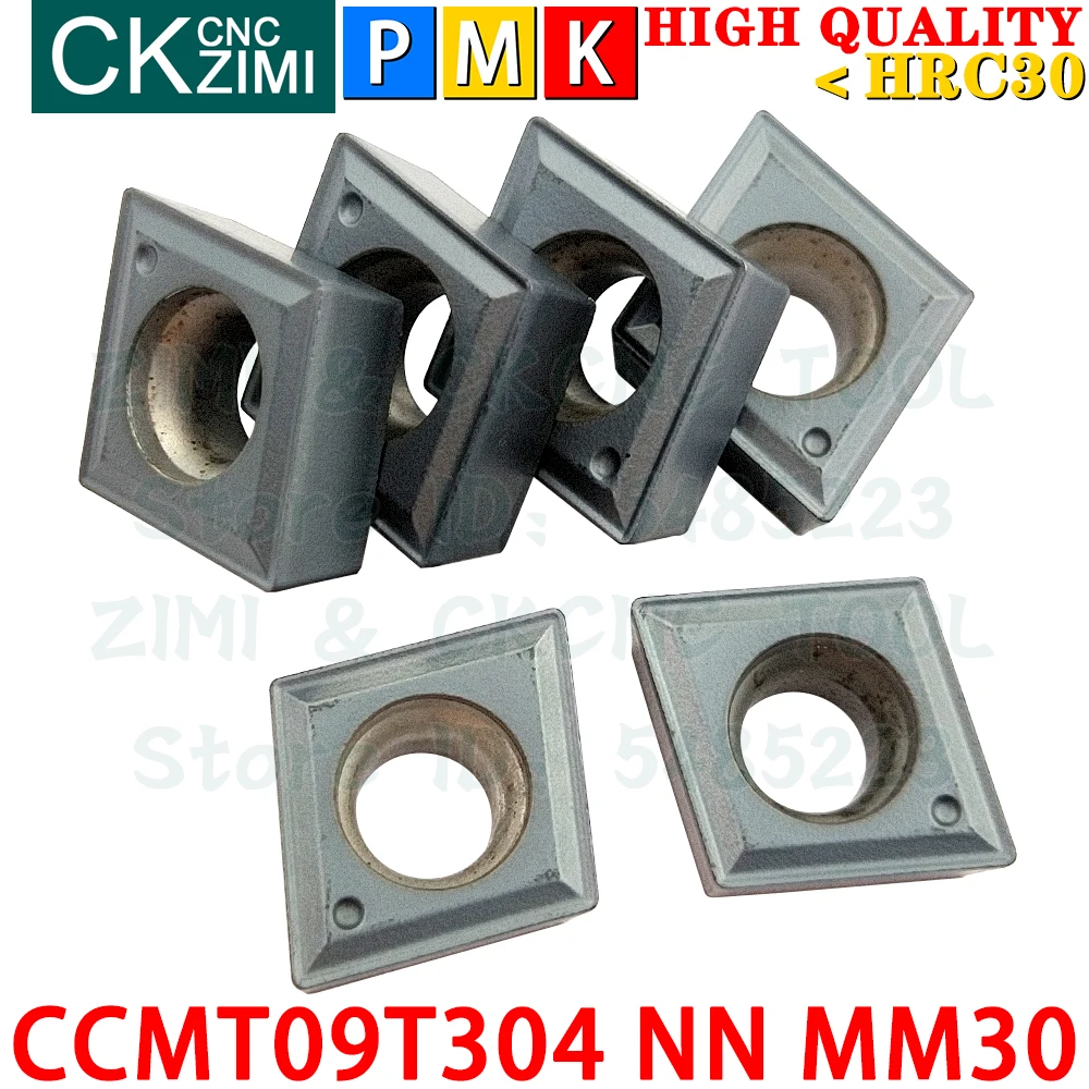 

CCMT09T304 NN MM30 CCMT 09T304 NN MM30 MM10 Carbide Inserts External Internal Turning Inserts Tools CNC Metal Lathe Cutter Tools