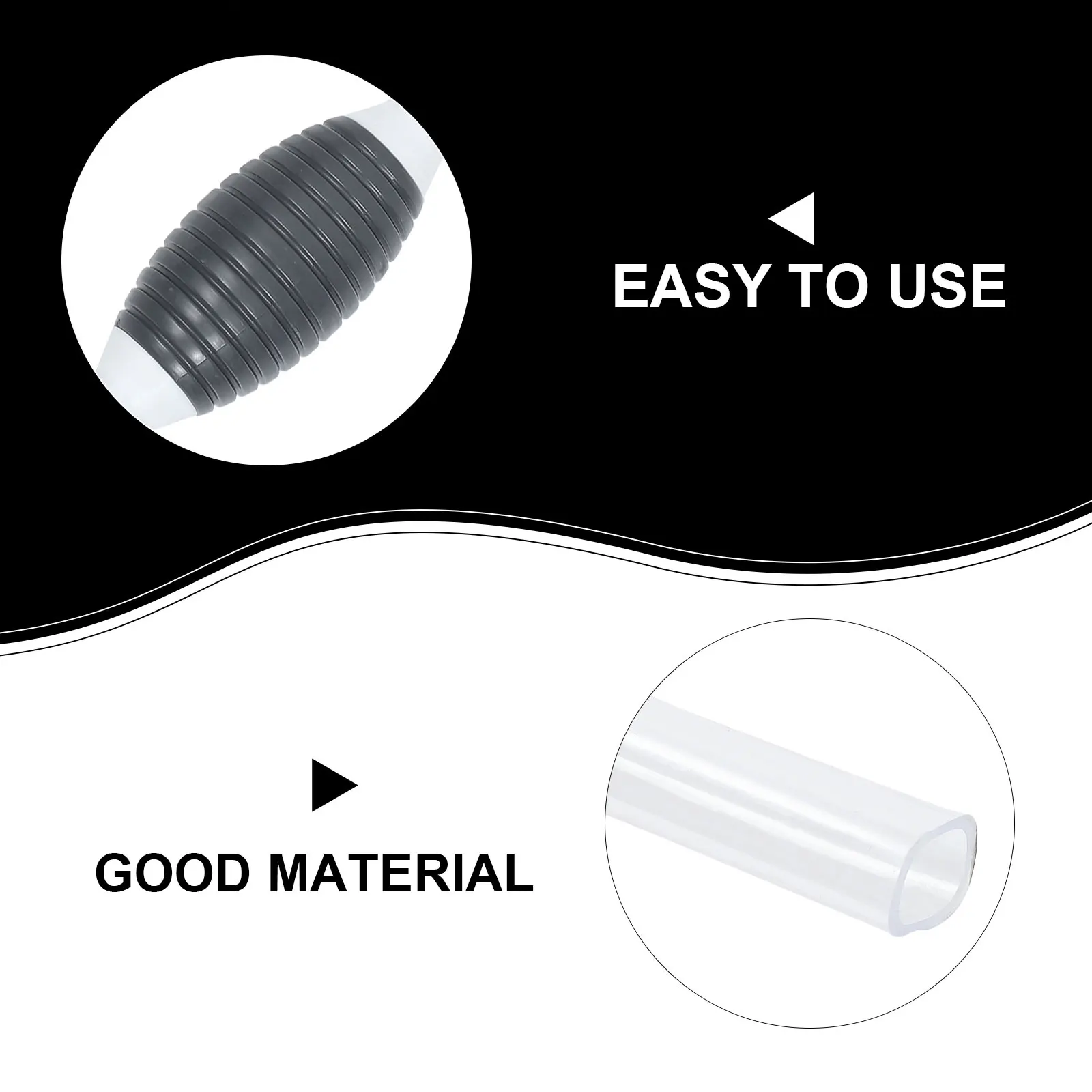 

Manual Fuel Transfer Pump Portable Hose Siphon for Oil Fish Tank Water Petrol Resistant Prevent Leaking Safe