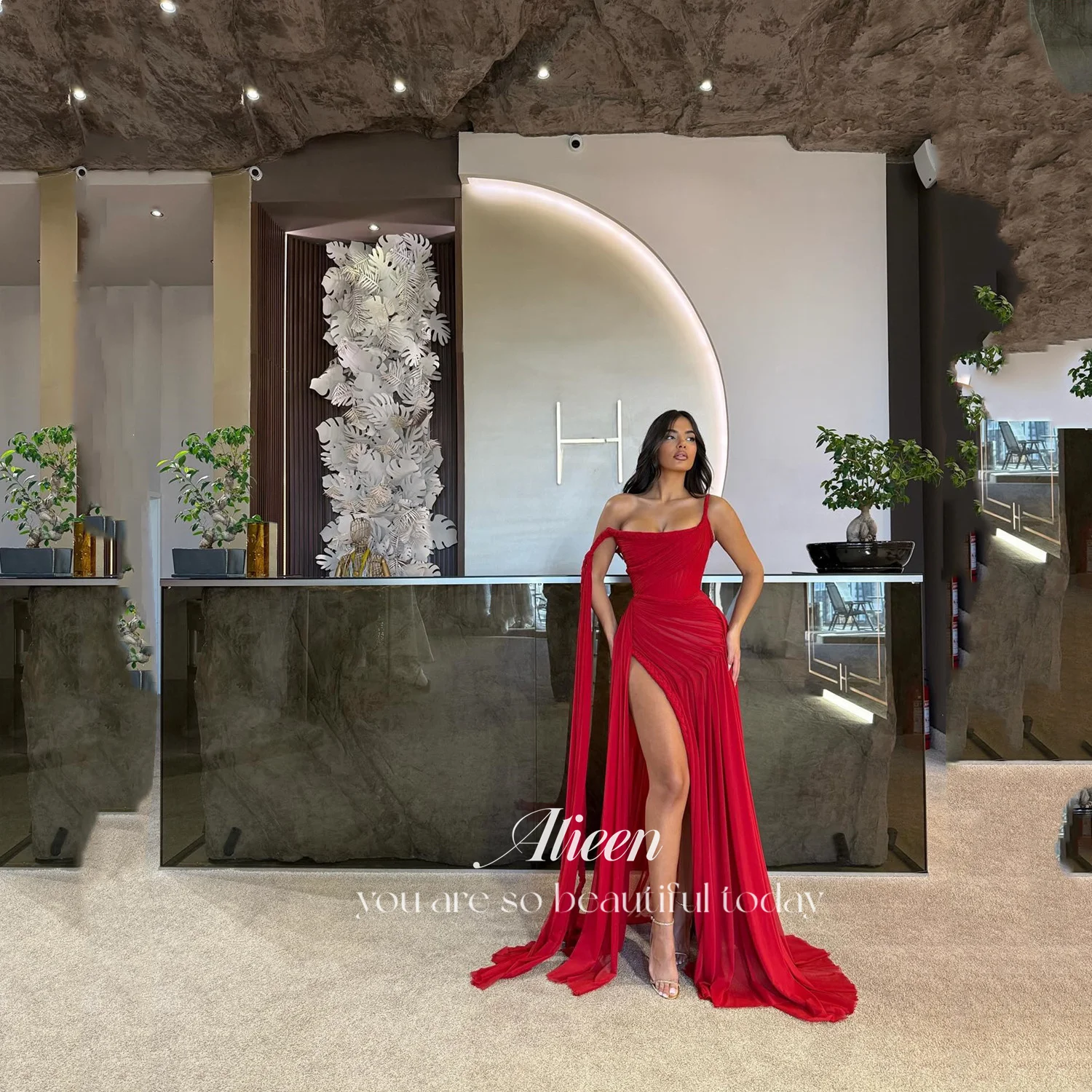 

Aileen فساتين سهرة Prom Dresses for Special Occasions Robes of Soirée Платье Вечернее Elegant Party Dresses 2025 Red Chiffon