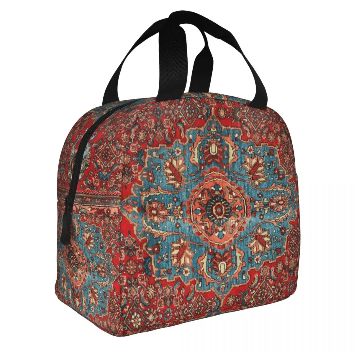 Bidjar Antique Kurdish Northwest Persian Rug Thermal Insulated Lunch Bags Portable Lunch Containerfor Multifunction Food Box
