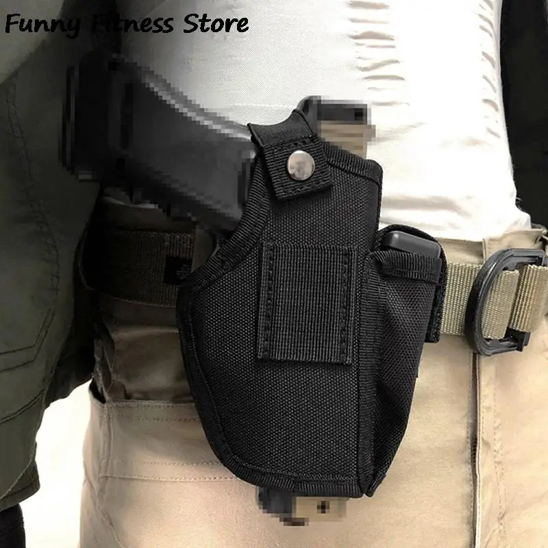 Outdoor Hunting Carry Pouch Hand Gun Holder Bag Portable Gun Storage Purse Waist Concealed Pistol Bags for Compact Handgun